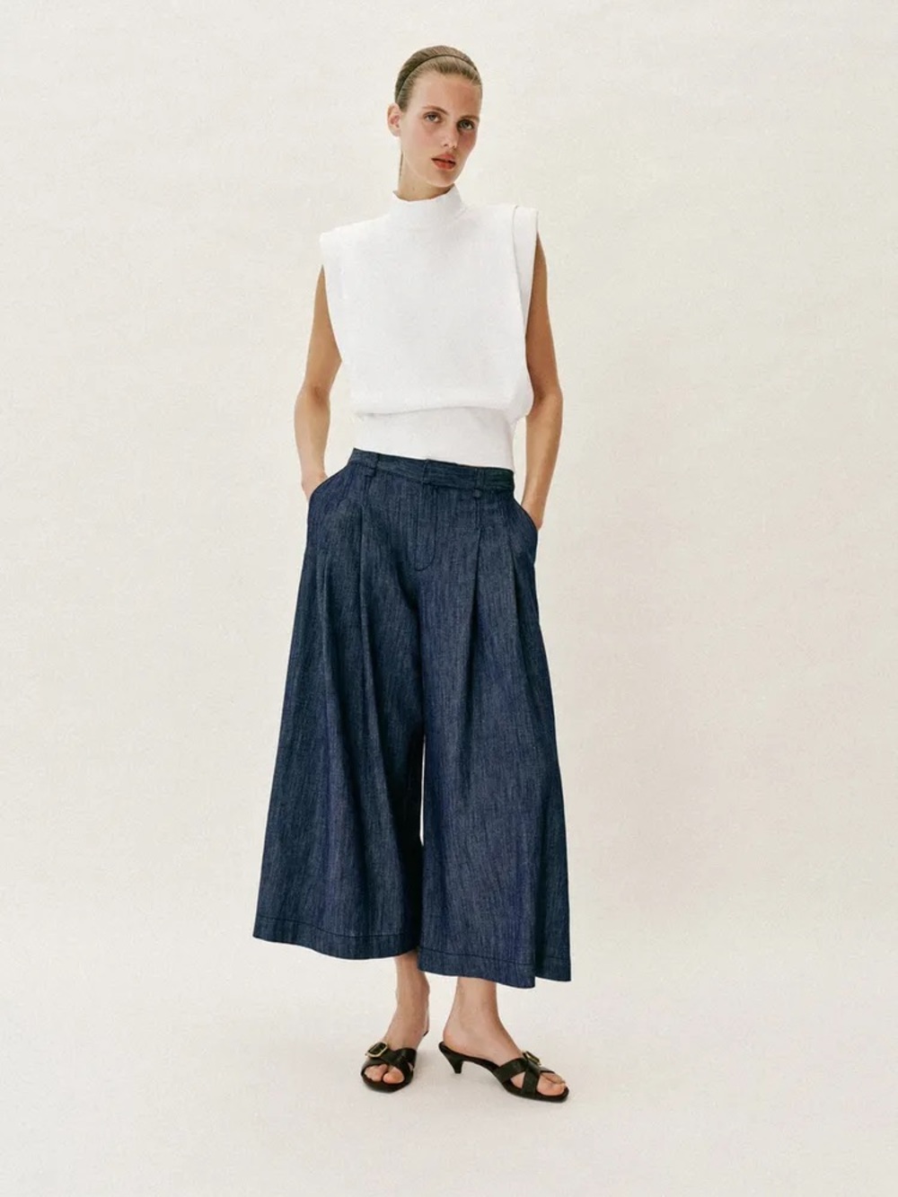 NWT Zara PLEATED CULOTTES